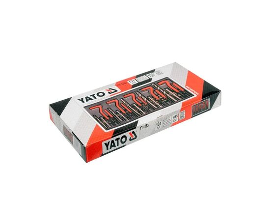 Набор инструментов Yato для ремонта резьбы М5х0,8х6,7; M6х1, 0х10,8; М8х1,25х10,8; М10х1,5х13,5; M12х1,75х16,3 (YT-1763), изображение 3 Набор инструментов Yato для ремонта резьбы М5х0,8х6,7; M6х1, 0х10,8; М8х1,25х10,8; М10х1,5х13,5; M12х1,75х16,3 (YT-1763), изображение 3