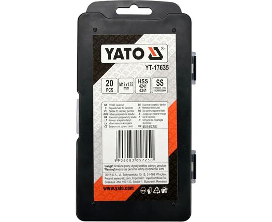 Набор инструментов Yato для ремонта резьбы M12x1,75 (YT-17635), изображение 3