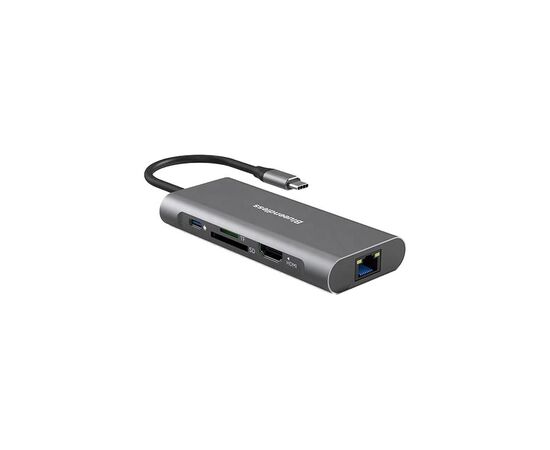 Концентратор PowerPlant USB-C to 2xUSB 3.0, 1xUSB 2.0, 1xType-C (PD), HDMI, SD, RJ45 (CA913497), изображение 2 Концентратор PowerPlant USB-C to 2xUSB 3.0, 1xUSB 2.0, 1xType-C (PD), HDMI, SD, RJ45 (CA913497), изображение 2