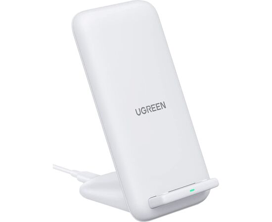 Зарядний пристрій Ugreen CD221 Wireless Stand (15 W) white (80576)