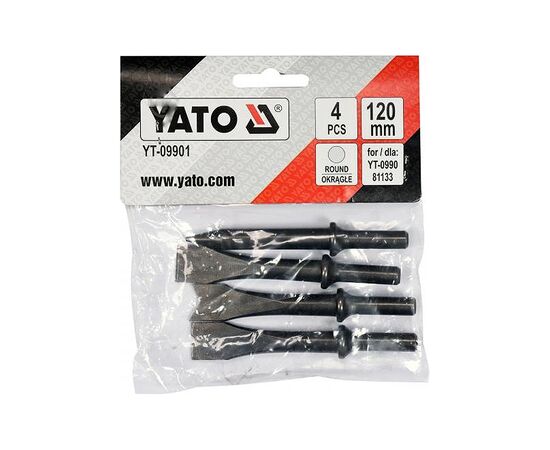 Зубило Yato 4 шт. (YT-09901), изображение 3 Зубило Yato 4 шт. (YT-09901), изображение 3