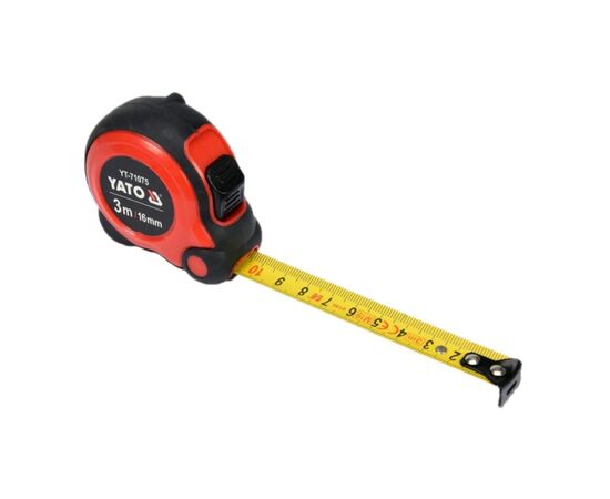 Рулетка Yato 3м х 16мм (YT-71075), зображення 2 Рулетка Yato 3м х 16мм (YT-71075), зображення 2
