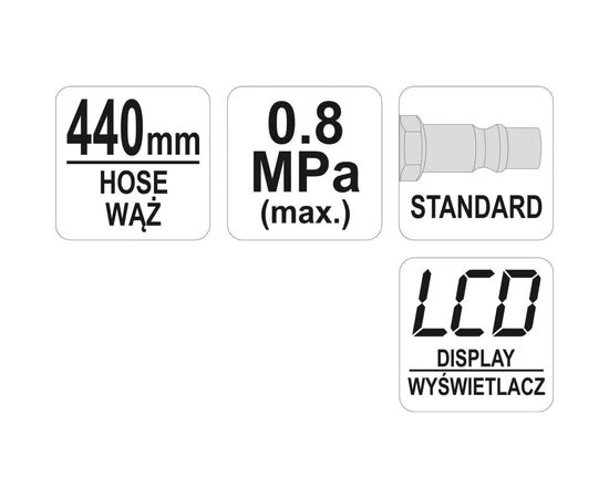 Пістолет для підкачки коліс Yato для підкачування коліс (YT-23702), зображення 4 Пістолет для підкачки коліс Yato для підкачування коліс (YT-23702), зображення 4