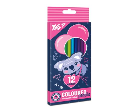 Олівці кольорові Yes Koala 12 кольорів (290660)