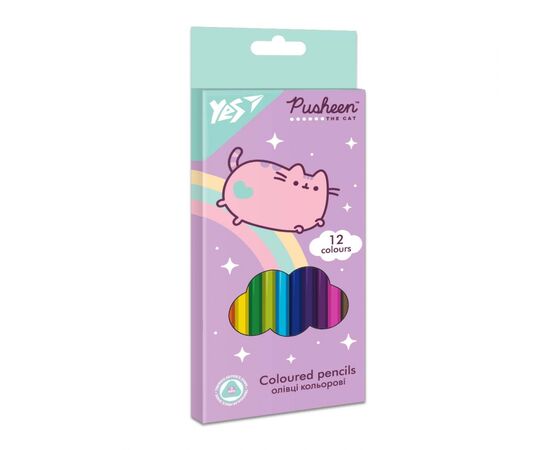 Карандаши цветные Yes Pusheen 12 цветов (290666)
