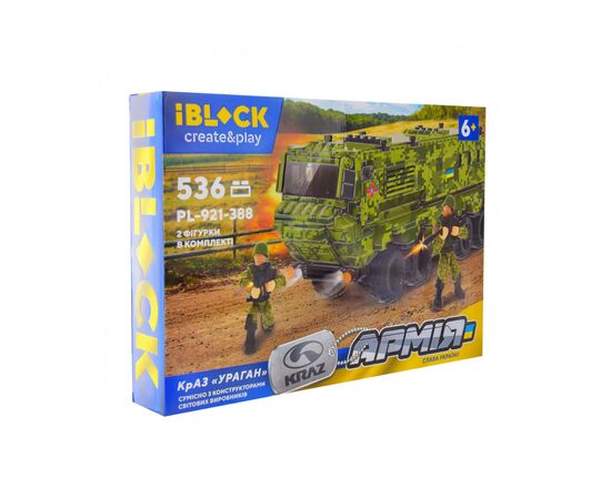 Конструктор iBlock Армия КрАЗ УРАГАН 536 деталей (PL-921-388)