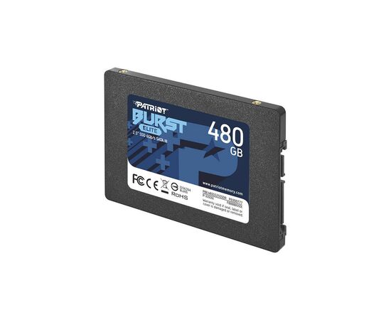 Накопитель SSD Patriot 2.5" 480GB Burst Elite (PBE480GS25SSDR), изображение 3