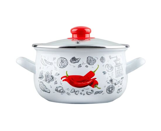 Кастрюля Gusto "Перчинка" Б 22 см 5,1 л (GT-T-122-WP)