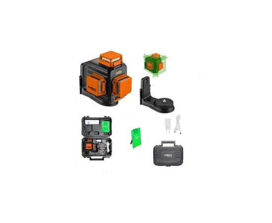 Лазерный нивелир Neo Tools 3D 20м, 0.03 мм/м, IP54, кейс (75-109), изображение 2 Лазерный нивелир Neo Tools 3D 20м, 0.03 мм/м, IP54, кейс (75-109), изображение 2