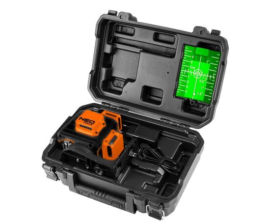 Лазерный нивелир Neo Tools 3D 20м, 0.03 мм/м, IP54, кейс (75-109), изображение 7 Лазерный нивелир Neo Tools 3D 20м, 0.03 мм/м, IP54, кейс (75-109), изображение 7