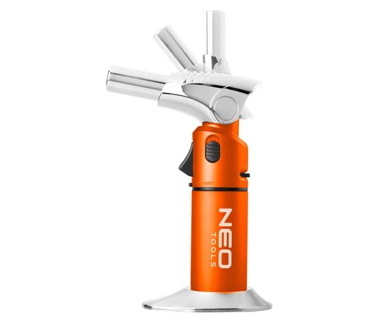 Газовый паяльник Neo Tools поворотный, пьезоподжиг, 1350°C, объем 7.8г, 340г (19-904), изображение 2 Газовый паяльник Neo Tools поворотный, пьезоподжиг, 1350°C, объем 7.8г, 340г (19-904), изображение 2