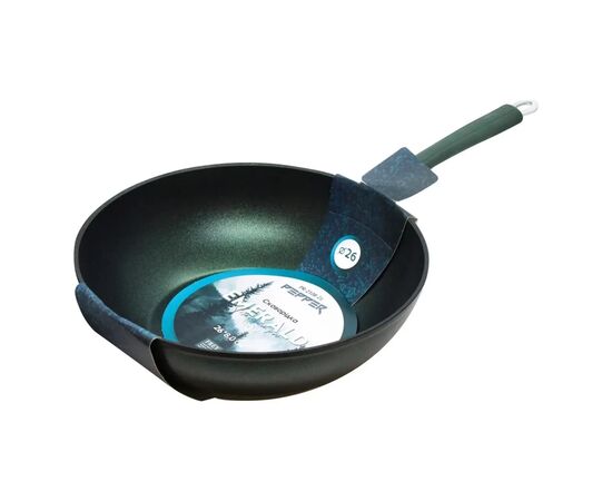 Сковорода Pepper "Emerald" WOK 26 x 8,0 cм Titanium Pro (PR-2108-26), изображение 2 Сковорода Pepper "Emerald" WOK 26 x 8,0 cм Titanium Pro (PR-2108-26), изображение 2