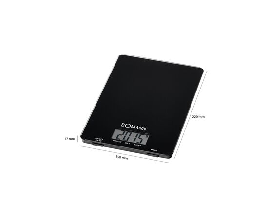 Весы кухонные Bomann KW 1515 CB black (KW1515CB black), изображение 2 Весы кухонные Bomann KW 1515 CB black (KW1515CB black), изображение 2