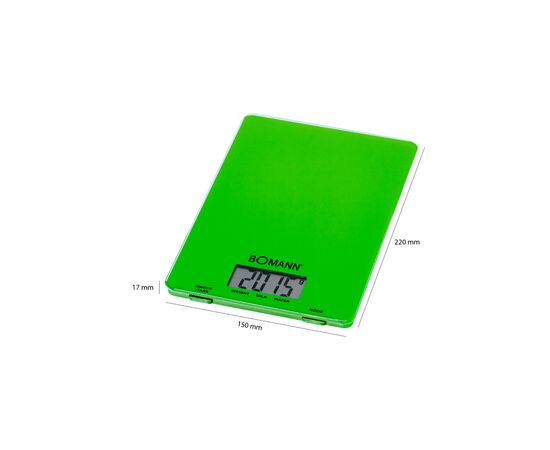 Весы кухонные Bomann KW 1515 CB green (KW1515CB green), изображение 2 Весы кухонные Bomann KW 1515 CB green (KW1515CB green), изображение 2