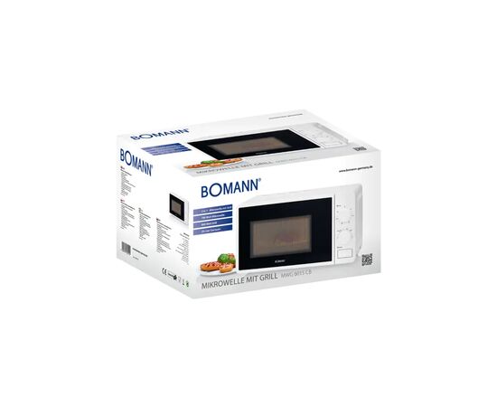 Микроволновая печь Bomann MWG 6015 CB white (MWG6015CB white), изображение 2 Микроволновая печь Bomann MWG 6015 CB white (MWG6015CB white), изображение 2