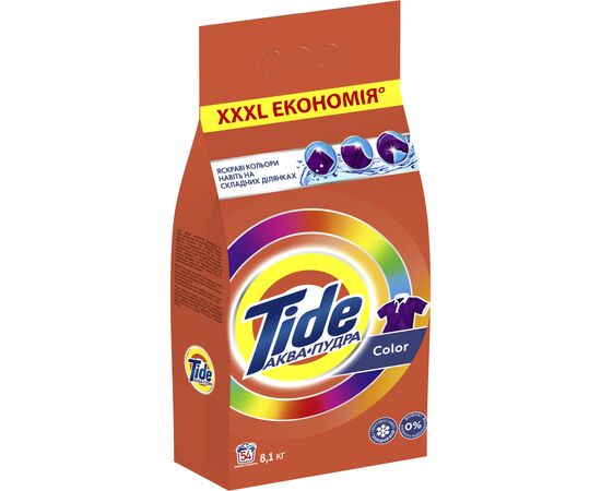Стиральный порошок Tide Аква-Пудра Color 8.1 кг (8006540535219), изображение 2 Стиральный порошок Tide Аква-Пудра Color 8.1 кг (8006540535219), изображение 2