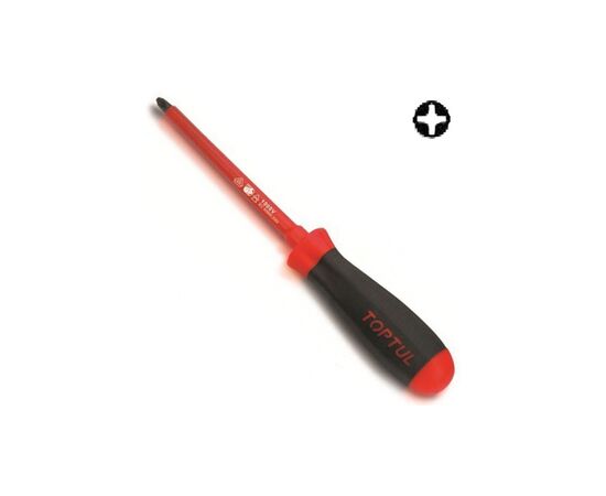 Отвертка Toptul диэлектрическая PH2x100 мм (1000V) (FBEB0210)