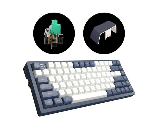 Клавиатура Dark Project KD83A PBT Mech. g3ms Sapphire USB (KB-GSH-871-500004), изображение 6 Клавиатура Dark Project KD83A PBT Mech. g3ms Sapphire USB (KB-GSH-871-500004), изображение 6