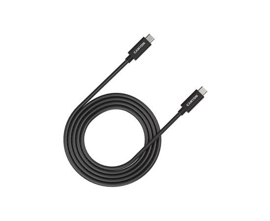 Дата кабель USB-C to USB-C 2.0m UC-42 5A 240W(ERP) E-MARK,black Canyon (CNS-USBC42B)