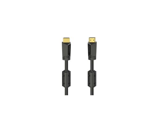 Кабель мультимедийный HDMI to HDMI 15.0m 4K Ethernet Gold Black Hama (00205010)