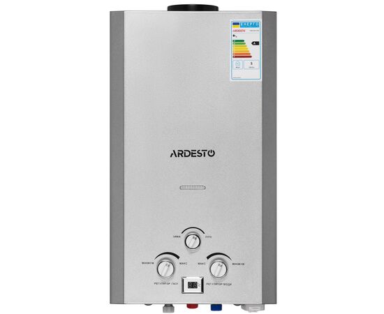 Проточний водонагрівач Ardesto TFGBH-10B-X1-STEEL, зображення 2 Проточний водонагрівач Ardesto TFGBH-10B-X1-STEEL, зображення 2