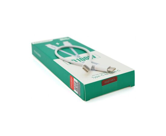 Дата кабель USB-C to USB-C 0.25m KSC-653 FEIYUE PD100W White iKAKU (KSC-653-TC-TC)