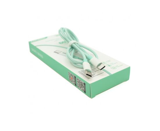 Дата кабель USB-C to USB-C 1.0m KSC-723 GAOFEI PD60W Green iKAKU (KSC-723-TC-TC-Gn)