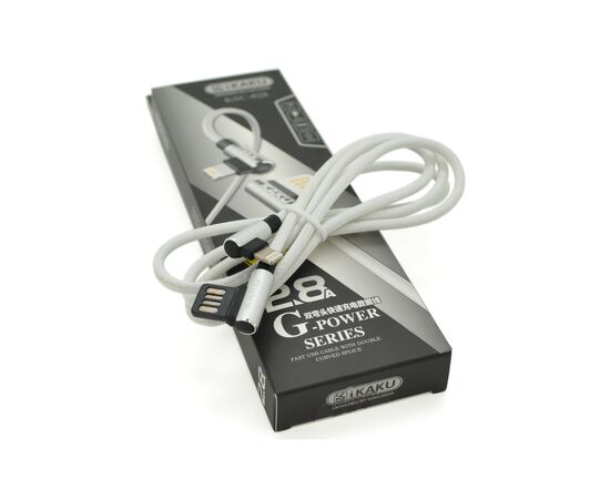 Дата кабель USB 2.0 AM to Lightning 1.0m KSC-028 JINDIAN Silver 2.4A iKAKU (KSC-028-S-L)