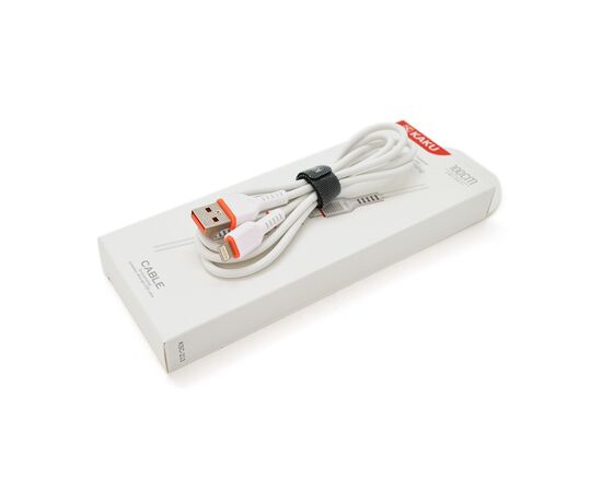 Дата кабель USB 2.0 AM to Lightning 1.0m KSC-233 JIANXUN White 3.2А iKAKU (KSC-233-L)