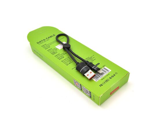 Дата кабель USB 2.0 AM to Lightning 0.25m KSC-351 XUNDIAN Black 5А iKAKU (KSC-351-L)