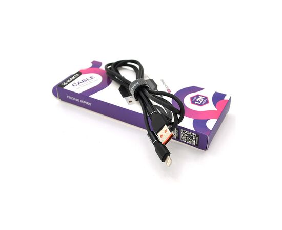 Дата кабель USB 2.0 AM to Lightning 1.2m KSC-452 FEIZHUO Black 3.2А iKAKU (KSC-452-L)