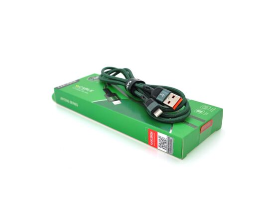 Дата кабель USB 2.0 AM to Lightning 1.2m KSC-458 JINTENG Green iKAKU (KSC-458-G-L)