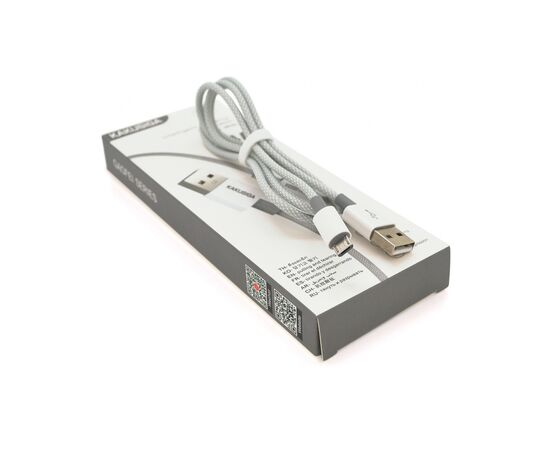 Дата кабель USB 2.0 AM to Micro 5P 1.0m KSC-723 GAOFEI Gray 2.4A iKAKU (KSC-723-Gr)