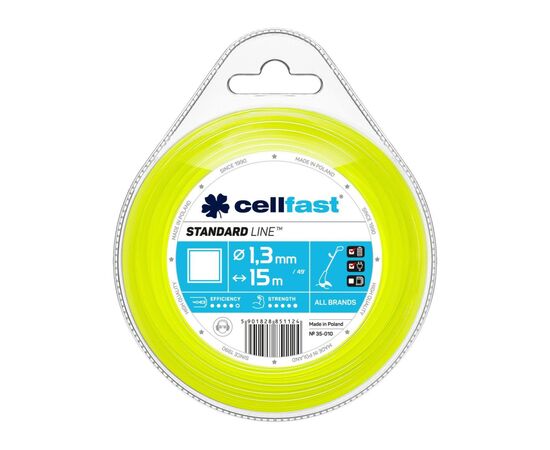 Жилка косильная Cellfast квадрат 1.3 x 15м (35-010)