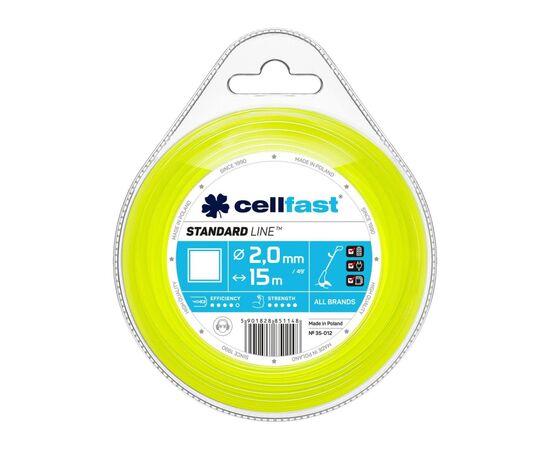 Жилка косильная Cellfast квадрат 2.0 x 15м (35-012)