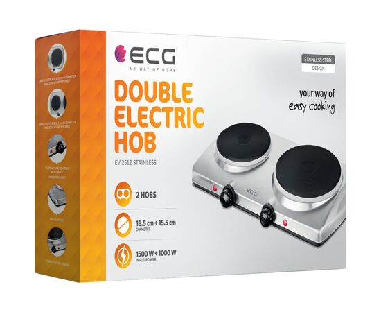 Настольная плита ECG EV 2512 Stainless, изображение 7 Настольная плита ECG EV 2512 Stainless, изображение 7