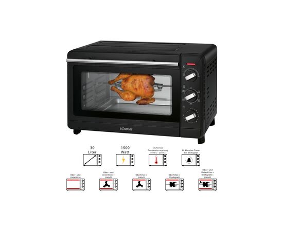 Электропечь Bomann MBG 6023 CB, изображение 2 Электропечь Bomann MBG 6023 CB, изображение 2