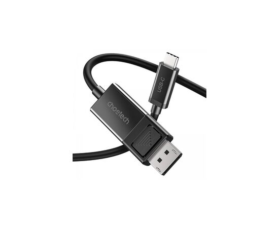Кабель мультимедийный USB-C to DisplayPort 1.8m 8K 30Hz Choetech (XCP-1803-BK), изображение 2 Кабель мультимедийный USB-C to DisplayPort 1.8m 8K 30Hz Choetech (XCP-1803-BK), изображение 2