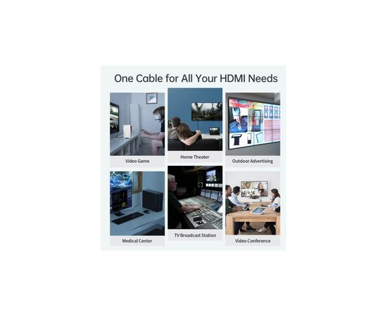 Кабель мультимедийный HDMI to HDMI 2.0m V.2.1 8K 60Hz HDR10 HLG 48Gbps YUV 444 Choetech (XHH-TP20), изображение 9 Кабель мультимедийный HDMI to HDMI 2.0m V.2.1 8K 60Hz HDR10 HLG 48Gbps YUV 444 Choetech (XHH-TP20), изображение 9