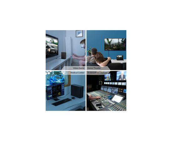 Кабель мультимедійний HDMI to HDMI 2.0m V.2.1 8K 60Hz HDR10 HLG 48Gbps YUV 444 Choetech (XHH01-BK), зображення 7 Кабель мультимедійний HDMI to HDMI 2.0m V.2.1 8K 60Hz HDR10 HLG 48Gbps YUV 444 Choetech (XHH01-BK), зображення 7