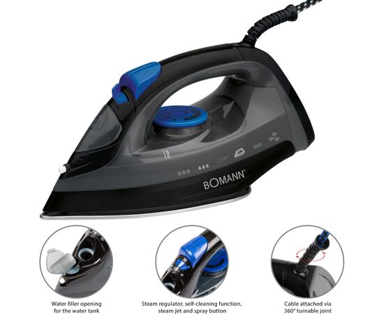 Утюг Bomann DB 6003 CB (DB6003CB), изображение 3 Утюг Bomann DB 6003 CB (DB6003CB), изображение 3