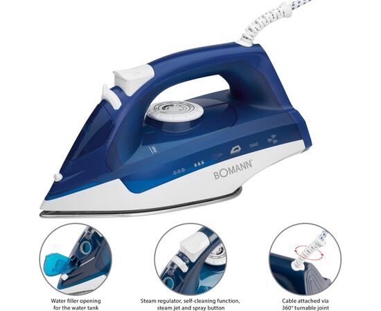 Утюг Bomann DB 6004 CB (DB6004CB), изображение 3 Утюг Bomann DB 6004 CB (DB6004CB), изображение 3