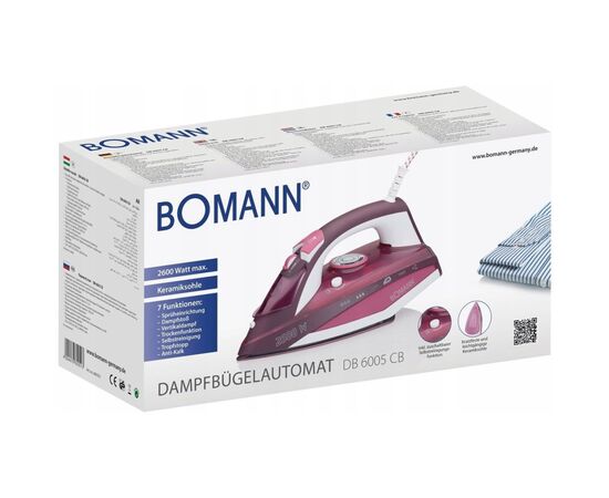 Утюг Bomann DB 6005 CB (DB6005CB), изображение 3 Утюг Bomann DB 6005 CB (DB6005CB), изображение 3
