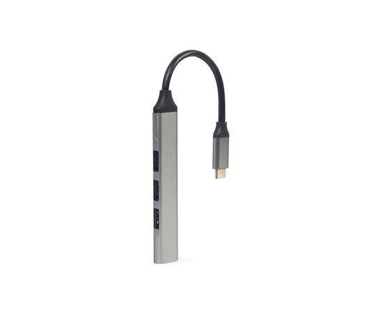Концентратор Gembird USB-C 4 ports (1xUSB3.1+3xUSB2.0) metal silver (UHB-CM-U3P1U2P3-02), изображение 2 Концентратор Gembird USB-C 4 ports (1xUSB3.1+3xUSB2.0) metal silver (UHB-CM-U3P1U2P3-02), изображение 2