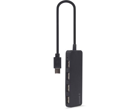 Концентратор Gembird USB-C 4 ports USB 2.0 black (UHB-CM-U2P4-01), изображение 2 Концентратор Gembird USB-C 4 ports USB 2.0 black (UHB-CM-U2P4-01), изображение 2