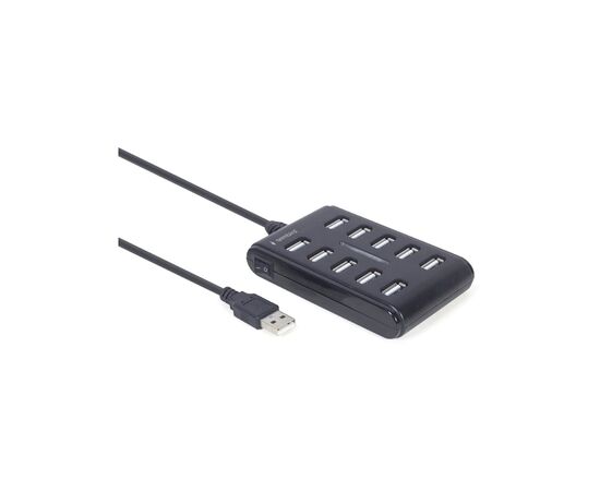 Концентратор Gembird USB 2.0 10 ports black (UHB-U2P10P-01), изображение 2 Концентратор Gembird USB 2.0 10 ports black (UHB-U2P10P-01), изображение 2