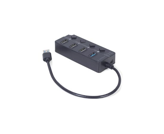 Концентратор Gembird 4 ports (1xUSB3.1+3xUSB2.0) switch black (UHB-U3P1U2P3P-01), изображение 2 Концентратор Gembird 4 ports (1xUSB3.1+3xUSB2.0) switch black (UHB-U3P1U2P3P-01), изображение 2