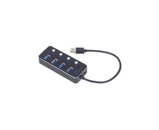Концентратор Gembird USB 3.0 4 ports switch black (UHB-U3P4P-01), изображение 2 Концентратор Gembird USB 3.0 4 ports switch black (UHB-U3P4P-01), изображение 2