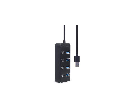 Концентратор Gembird USB 3.0 4 ports switch black (UHB-U3P4P-01), изображение 3 Концентратор Gembird USB 3.0 4 ports switch black (UHB-U3P4P-01), изображение 3