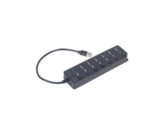 Концентратор Gembird 7 ports (1xUSB3.1+6xUSB2.0) switch black (UHB-U3P1U2P6P-01), изображение 2 Концентратор Gembird 7 ports (1xUSB3.1+6xUSB2.0) switch black (UHB-U3P1U2P6P-01), изображение 2
